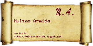 Multas Armida névjegykártya
